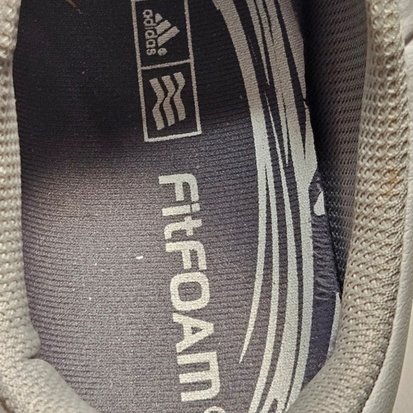 Adidas Women's Size 6 Fitfoam Traxion Leather Golf Shoes White W/Silver Detail - Picture 8 of 12